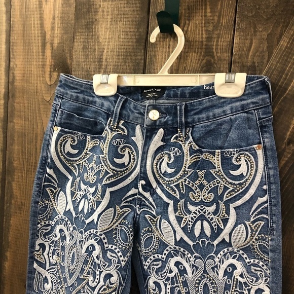 Bebe Embroidered Jeans - Picture 5 of 9